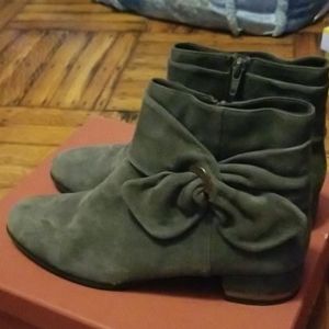 Grey Suede Booties